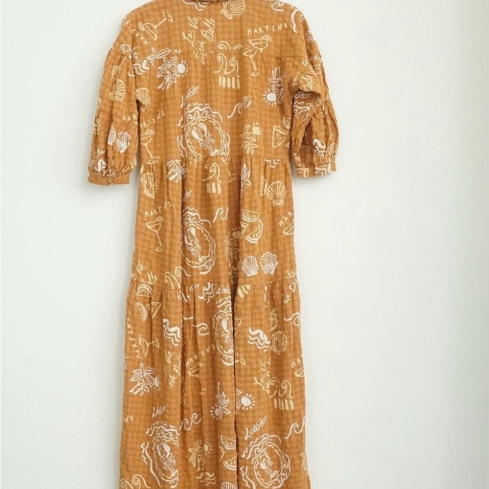 Anthropologie Brown Long Sleeve Dress - Picture 5 of 10